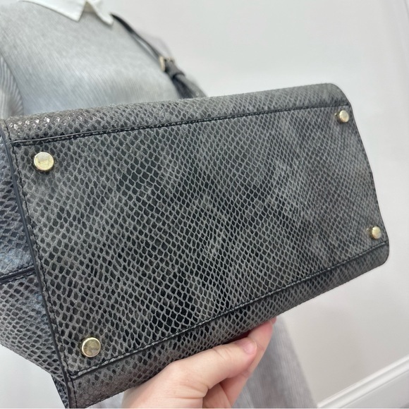 Kate Spade Parliament Square Exotic Savannah Satchel Bag In Snakeskin - Picture 11 of 16